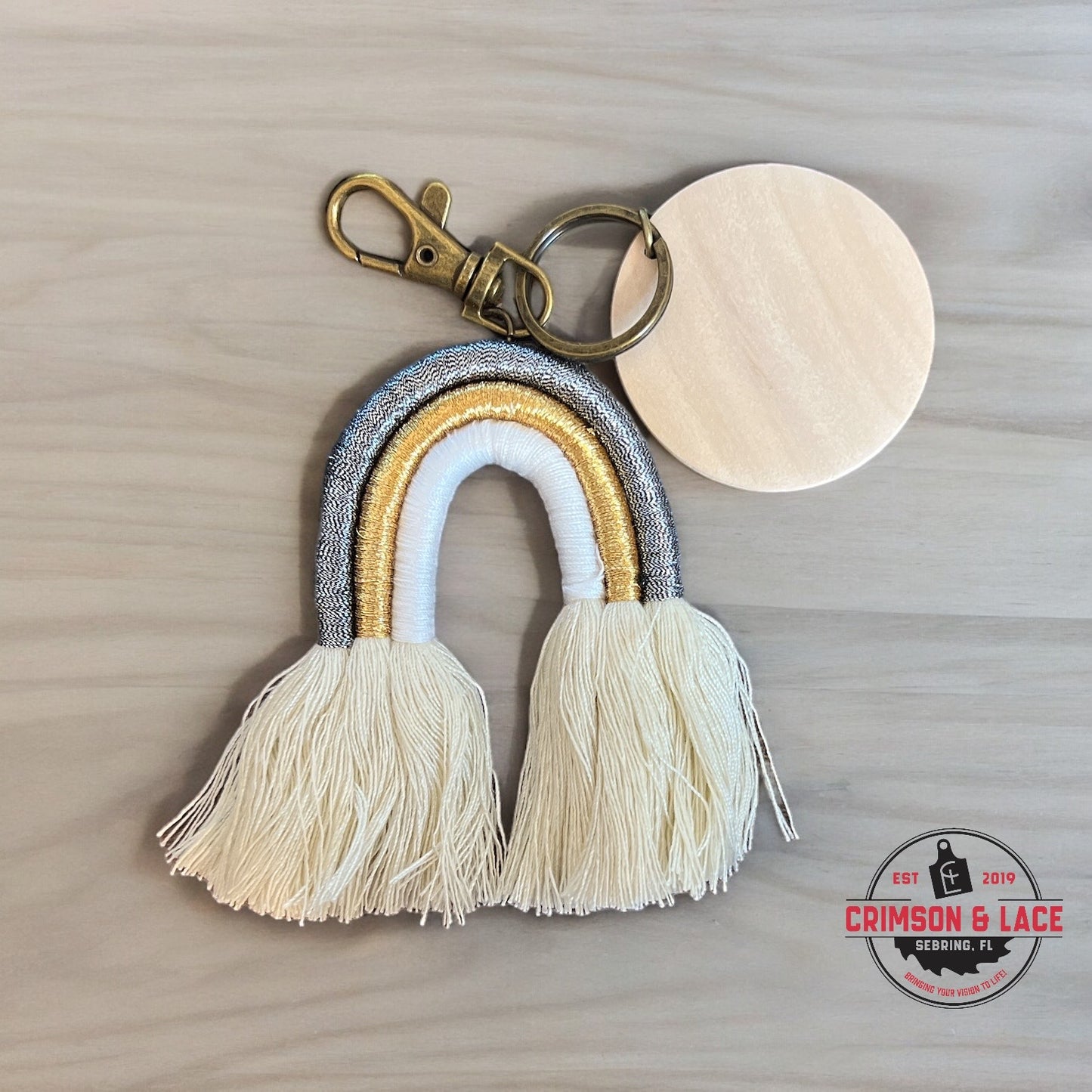 Boho Rainbow Keychain - Crimson and Lace LLC