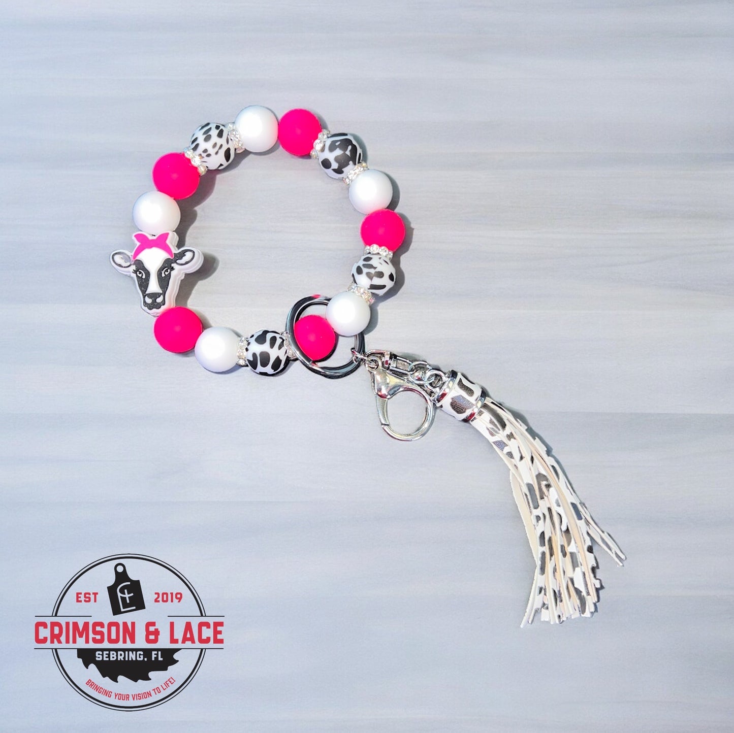 Rhinestone Cow Wristlet - Crimson and Lace LLC