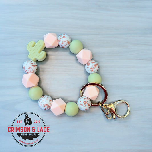 Cow Print Cactus Wristlet - Crimson and Lace LLC