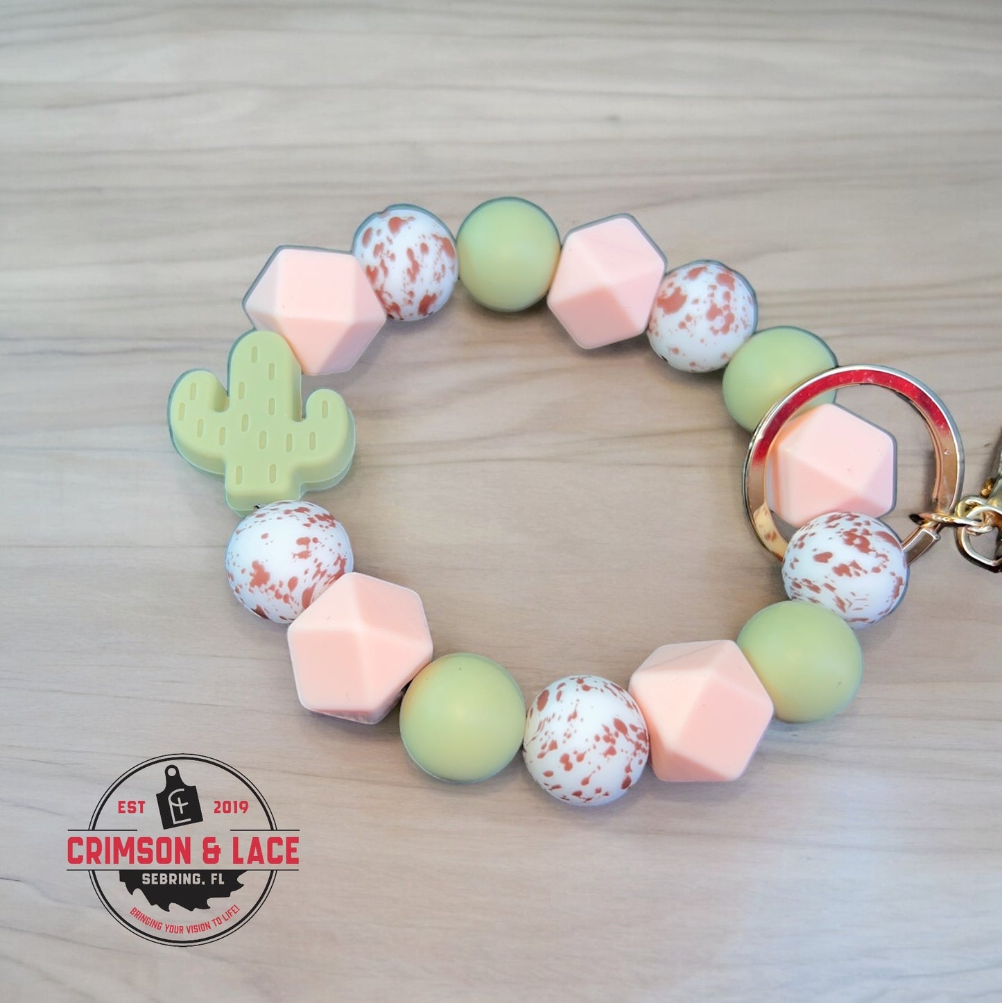 Cow Print Cactus Wristlet - Crimson and Lace LLC