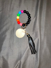 Load image into Gallery viewer, Silicone Beads Wristlet - Suede Tassel - Crimson and Lace LLC
