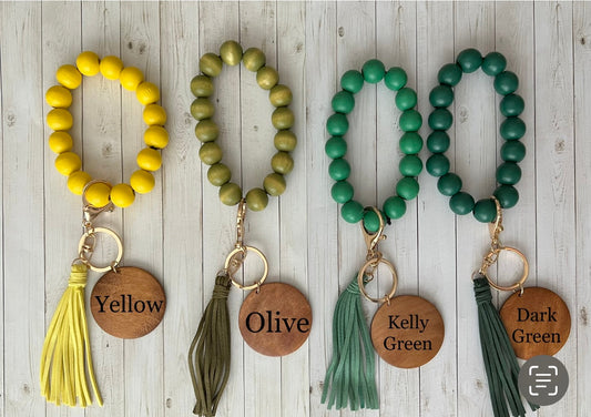 Wood Beaded Wristlet - Crimson and Lace LLC