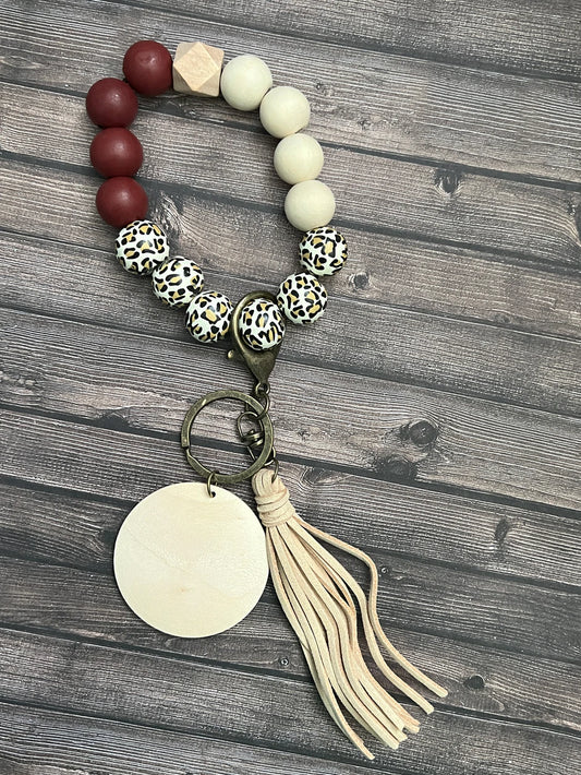 Burgundy Leopard Wristlet - Crimson and Lace LLC