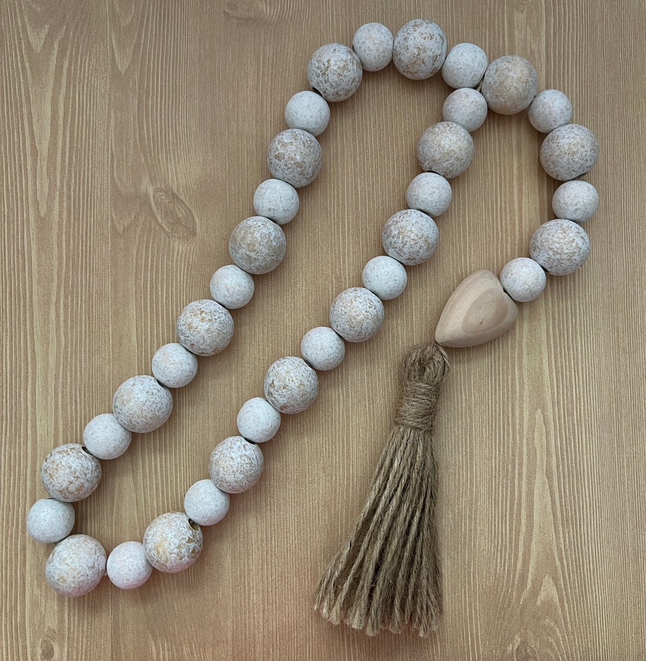 Wood Beaded Garland - Crimson and Lace LLC