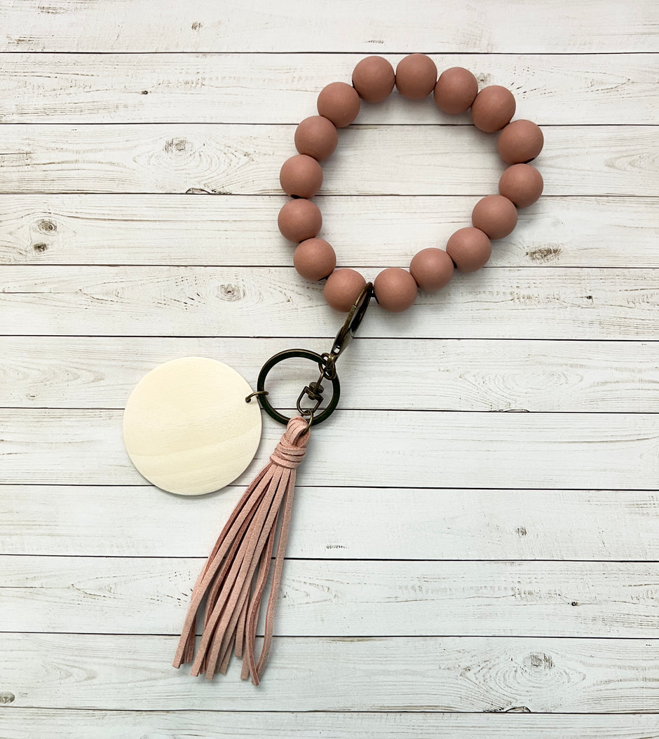 Dusty Rose Wooden Wristlet - Crimson and Lace LLC