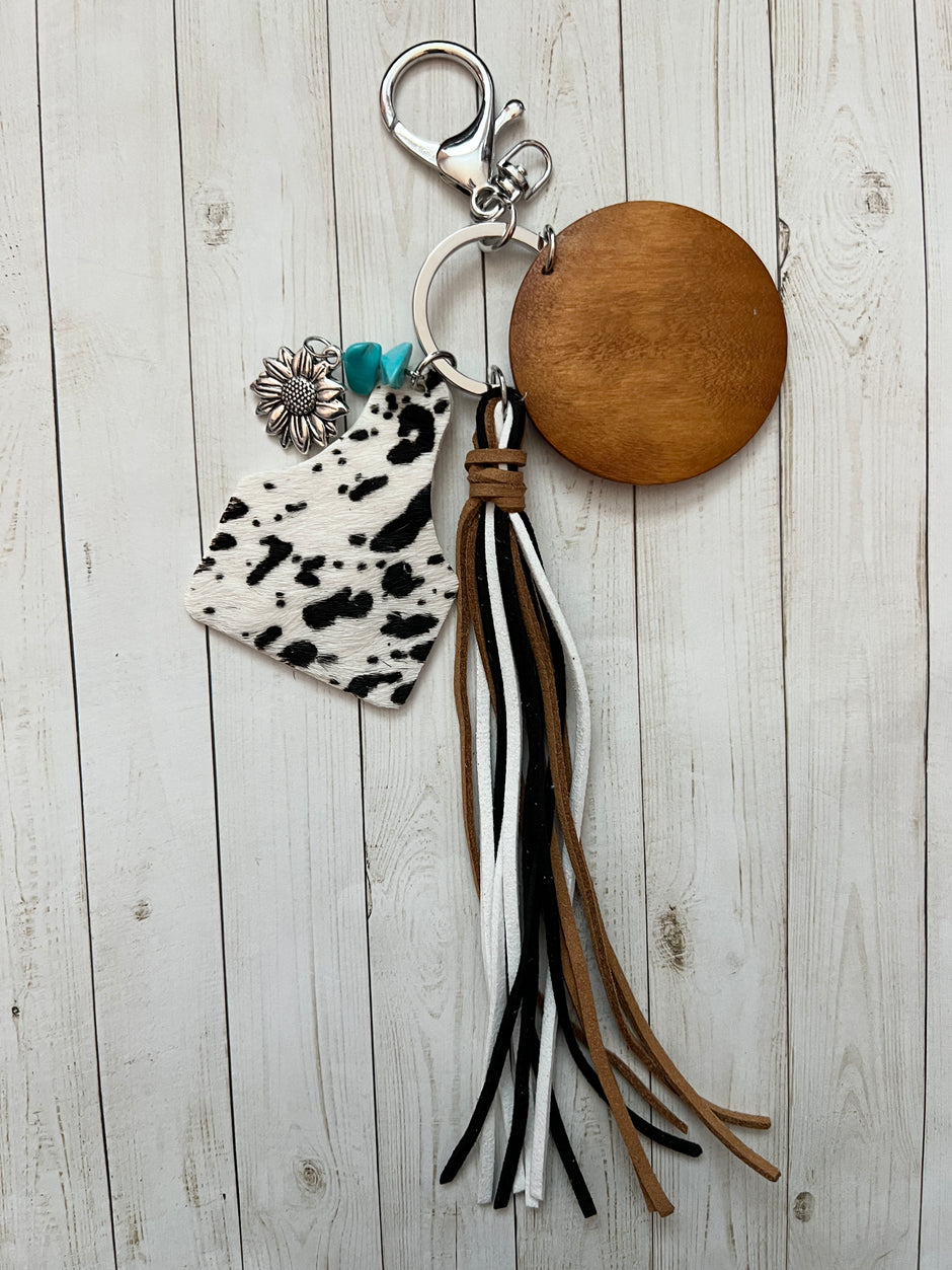 Cow Print Keychain - Crimson and Lace LLC