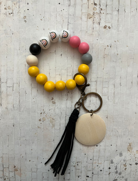 Teacher Wood Beaded Wristlet - Crimson and Lace LLC