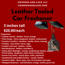 Load image into Gallery viewer, Our Brand | Leather Car Freshener - Crimson and Lace LLC

