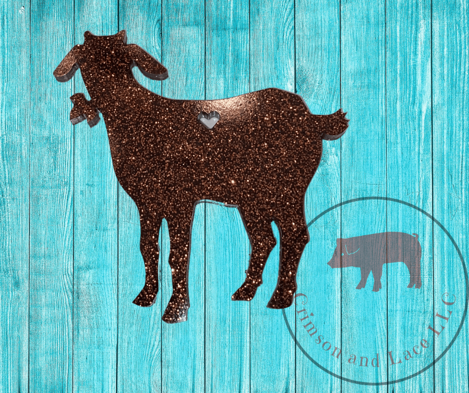 Goat Keychain - Crimson and Lace LLC