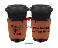 Load image into Gallery viewer, Leatherette Cup Sleeve - Crimson and Lace LLC
