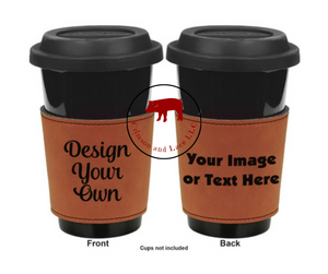 Leatherette Cup Sleeve - Crimson and Lace LLC