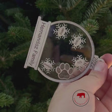 Load and play video in Gallery viewer, Snowglobe Shaker Family Ornament
