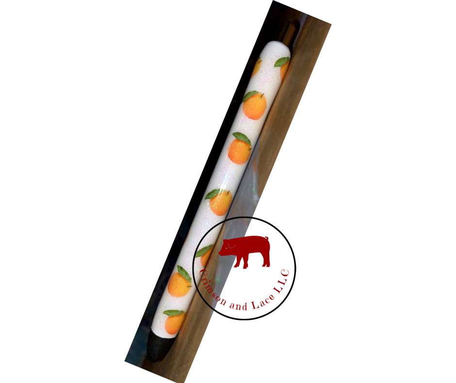 Citrus Resin Pen - Crimson and Lace LLC