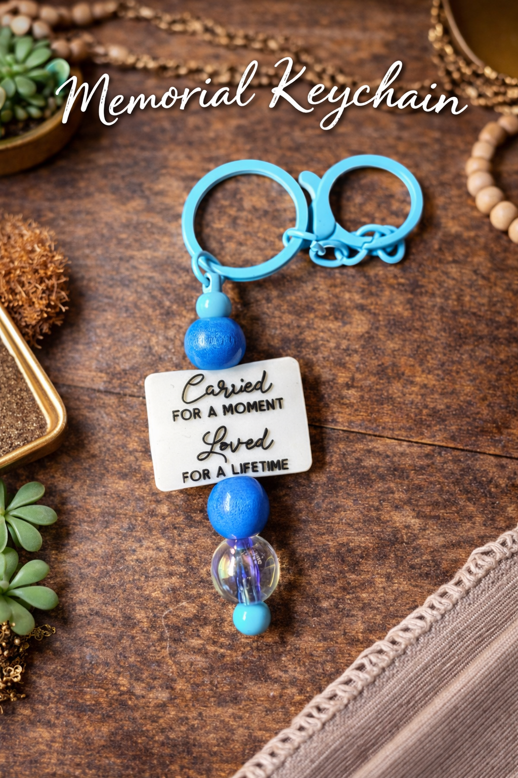 Memorial Keychain Angel Baby, Miscarriage Keepsake, Baby Loss, Remembrance - Crimson and Lace LLC