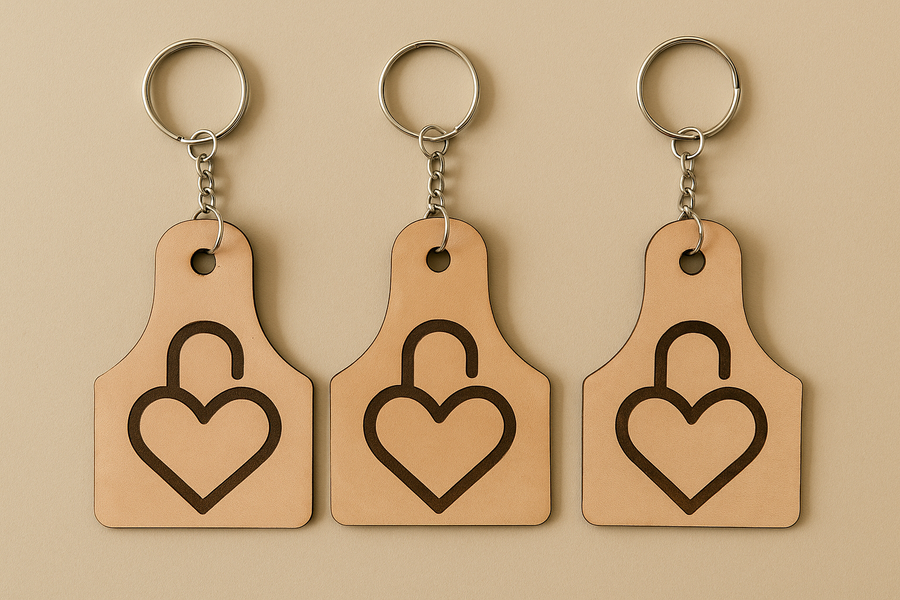 Personalized Leather Keychain
