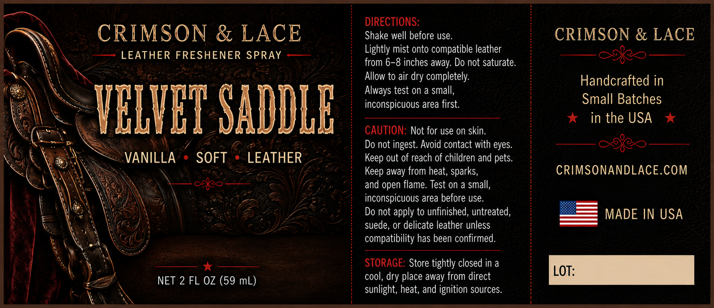 Leather Freshener Spray | Western Leather Fragrance | 2 oz