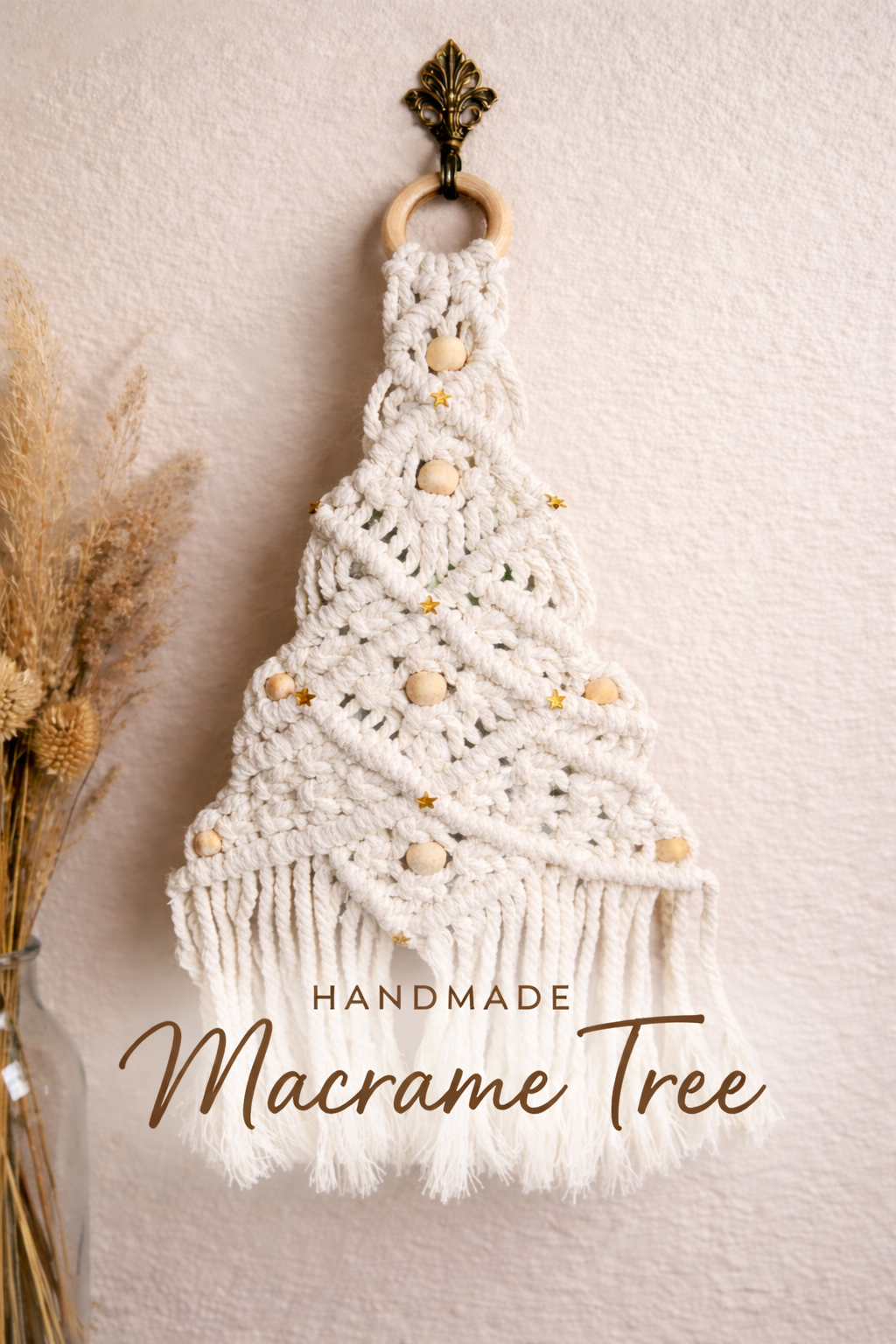 Macrame Tree Wall Hanging | Boho | Rustic Farmhouse | Neutral Fiber Art Gift | Wall Decor - Crimson and Lace LLC