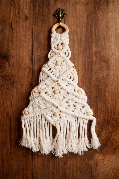 Macrame Tree Wall Hanging | Boho | Rustic Farmhouse | Neutral Fiber Art Gift | Wall Decor - Crimson and Lace LLC