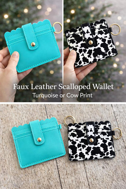 Wallet Keychain Card Holder for Women | Animal Print Faux Leather | ID & Card - Crimson and Lace LLC