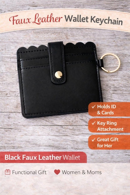 Wallet Keychain Card Holder for Women | Animal Print Faux Leather | ID & Card - Crimson and Lace LLC