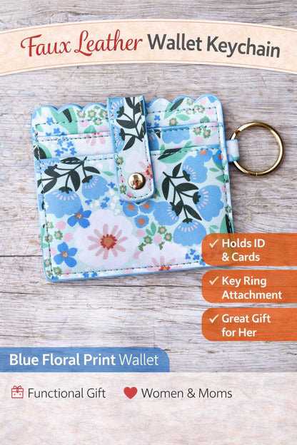 Wallet Keychain Card Holder for Women | Animal Print Faux Leather | ID & Card - Crimson and Lace LLC