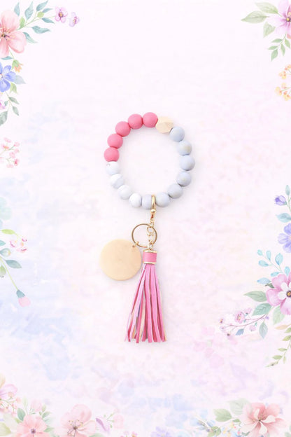 Marble Silicone Beads Wristlet - Crimson and Lace LLC