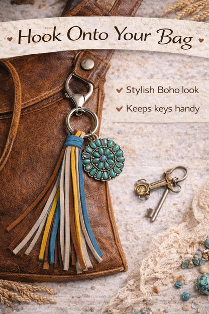 Boho Tassel Keychain - Crimson and Lace LLC