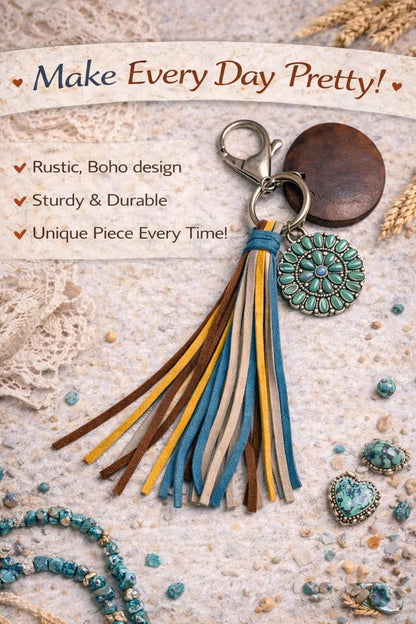 Boho Tassel Keychain - Crimson and Lace LLC