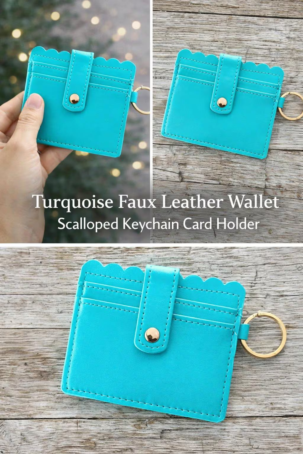 Wallet Keychain Card Holder for Women | Animal Print Faux Leather | ID & Card - Crimson and Lace LLC