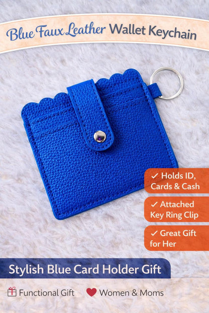 Wallet Keychain Card Holder for Women | Animal Print Faux Leather | ID & Card - Crimson and Lace LLC