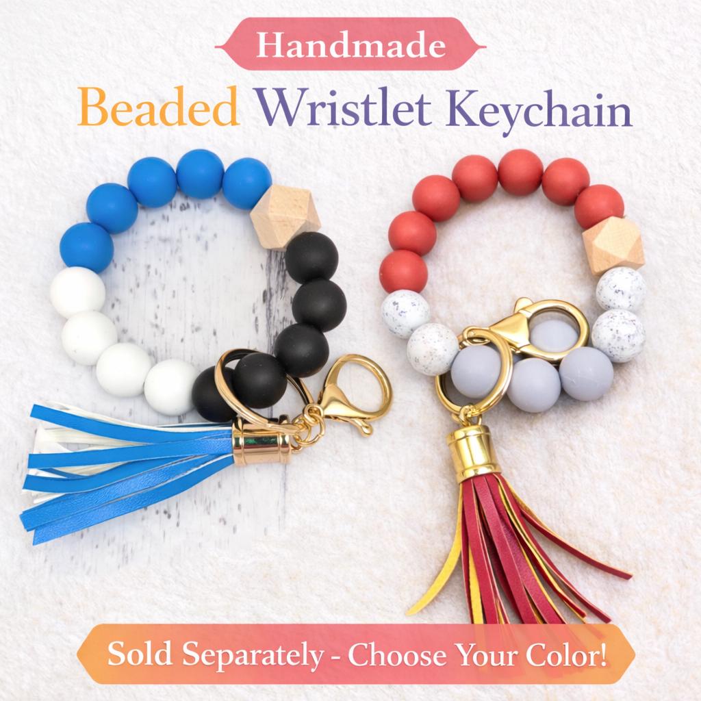 Marble Silicone Beads Wristlet - Crimson and Lace LLC