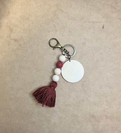 Antique Brass Silicone Bead Keychain - Crimson and Lace LLC