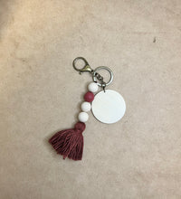 Load image into Gallery viewer, Antique Brass Silicone Bead Keychain - Crimson and Lace LLC
