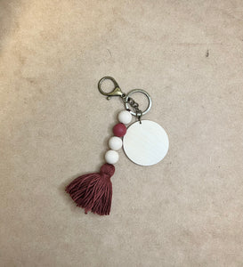 Antique Brass Silicone Bead Keychain - Crimson and Lace LLC