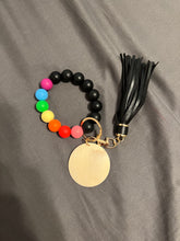 Load image into Gallery viewer, Silicone Beads Wristlet - Suede Tassel - Crimson and Lace LLC

