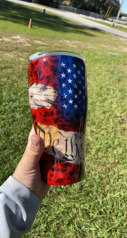 We The People | 30oz curved | Distressed