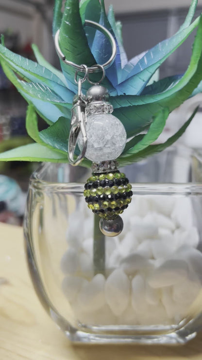 Bumblebee Theme Bead Keychain