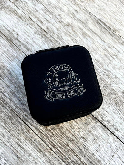 Leatherette Travel Jewelry Box - Crimson and Lace LLC
