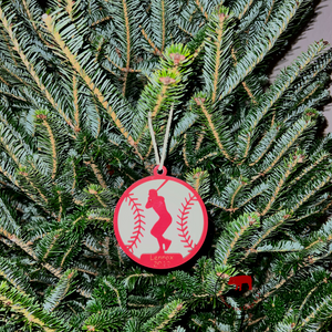 Baseball Wood Ornament - Crimson and Lace LLC