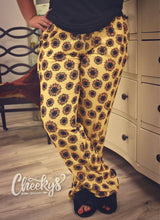 Load image into Gallery viewer, Yellow Sunflower Print Lounge Pants - Crimson and Lace LLC
