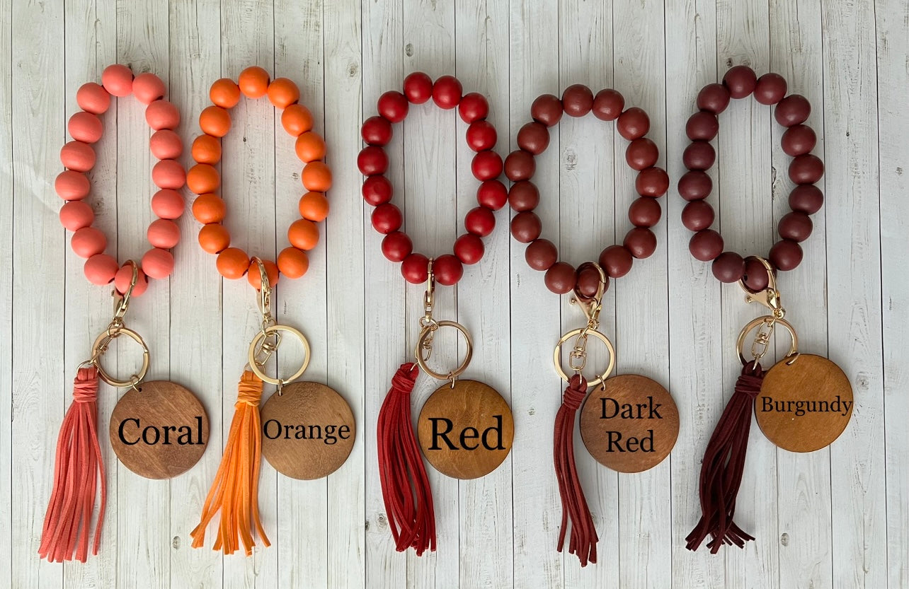 Wood Beaded Wristlet - Crimson and Lace LLC