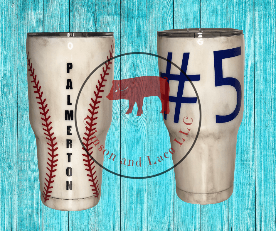 Baseball Tumbler - Crimson and Lace LLC