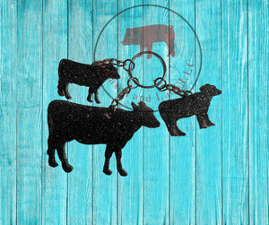 Cow Keychain - Crimson and Lace LLC