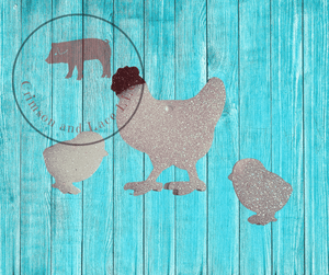 Chicken Keychain - Crimson and Lace LLC