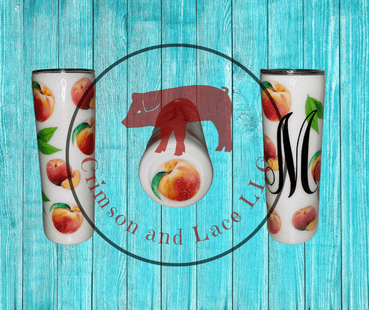 Peach Tumbler - Crimson and Lace LLC