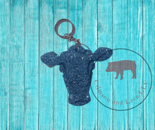 Load image into Gallery viewer, Cow head keychain - Crimson and Lace LLC

