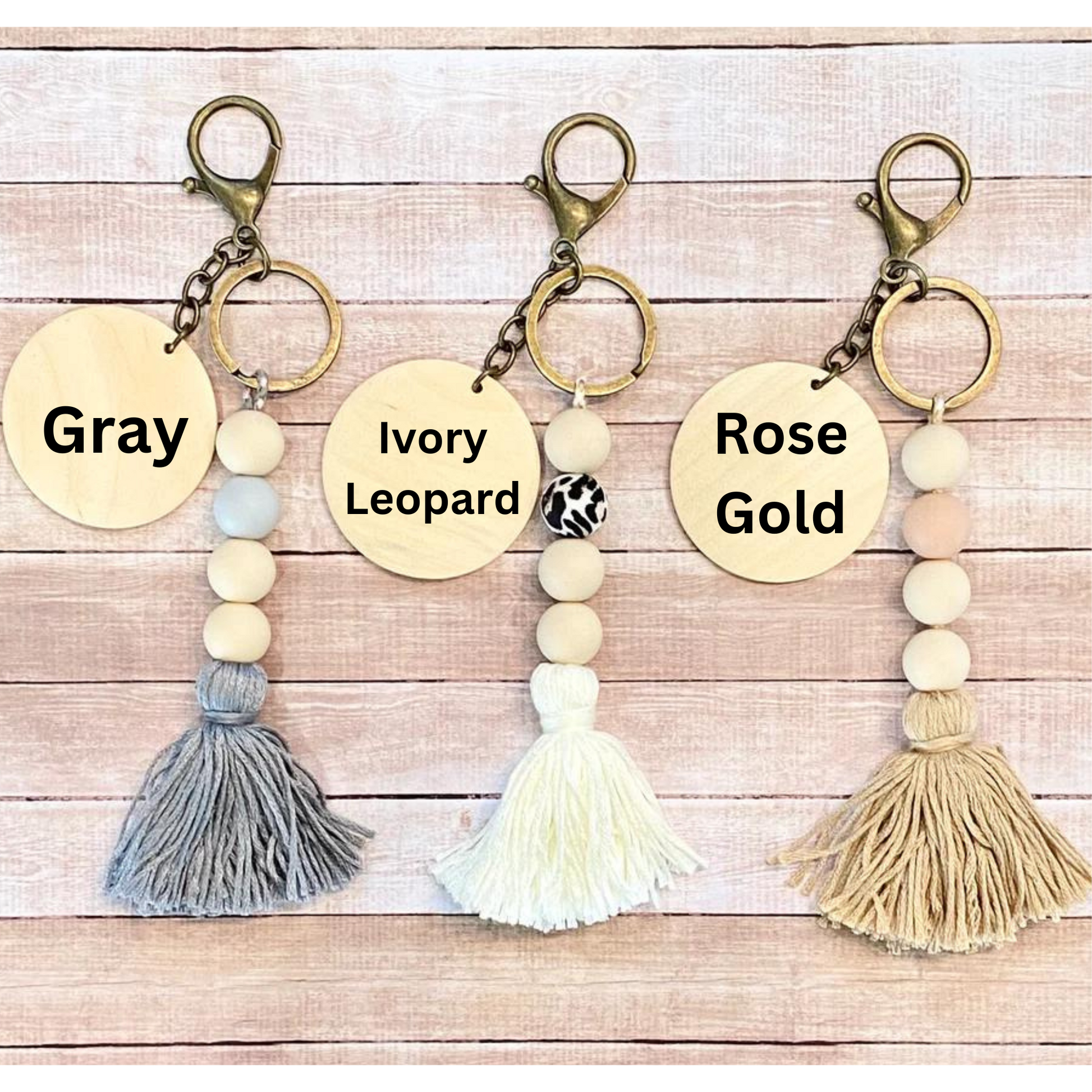 Antique Brass Silicone Bead Keychain - Crimson and Lace LLC