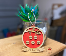 Load image into Gallery viewer, Wood Family Ornament - Crimson and Lace LLC
