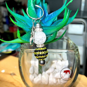 Bumblebee Theme Bead Keychain - Crimson and Lace LLC